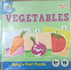 Little Berry Baby First Puzzle Game: Animal, Fruit & Vegetable | Combo of 6 Cardboard Puzzles with 15Pcs Each | Montessori Educational Toys for 2 3 4 Year Old Boys & Girls | Early Puzzle Set for Kids