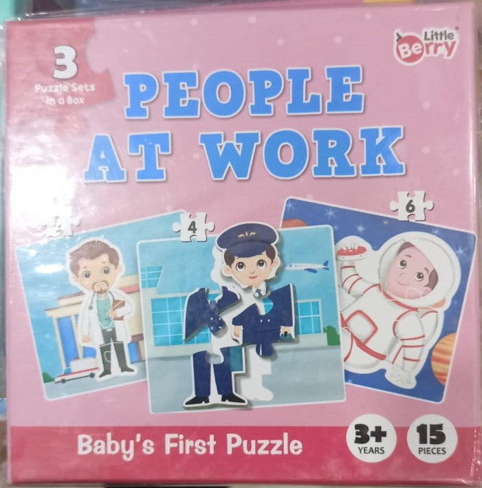 Little Berry Baby First Puzzle Game: Animal, Fruit & Vegetable | Combo of 6 Cardboard Puzzles with 15Pcs Each | Montessori Educational Toys for 2 3 4 Year Old Boys & Girls | Early Puzzle Set for Kids