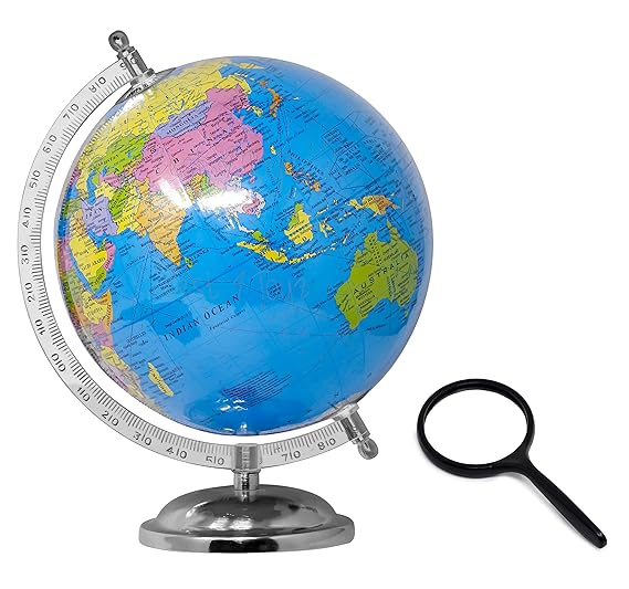 Globe for Kids, Stem Steam Educational World Globe with Magnifying Glass for Kids/Political Office/Students